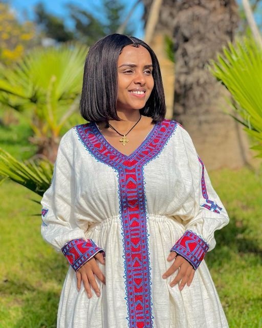 Modern Habesha Kemis Handwoven Habesha Libs Simple Habesha Dress Eritrean Dress αα α» ααα΅ αα α» αα₯α΅