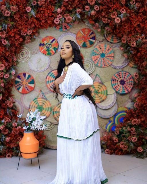Modern Habesha Kemis Handwoven Habesha Libs Simple Habesha Dress Eritrean Dress αα α» ααα΅ αα α» αα₯α΅