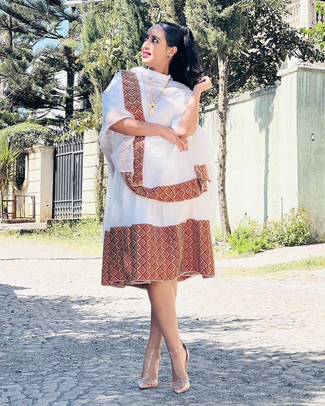 Modern Ethiopian Dress Simple Habesha Dress Women's Dress Habesha Kemis Eritrean Dress Women's Style ሀበሻ ቀሚስ ሀበሻ ልብስ