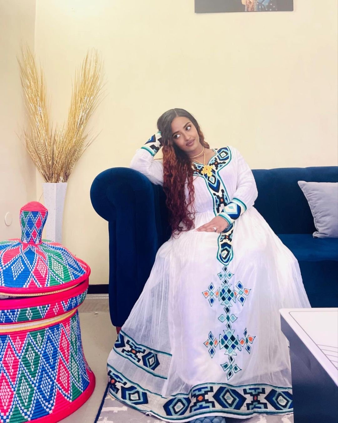 Modern Ethiopian Dress Beautiful Habesha Dress Women's Dress Habesha Kemis Eritrean Dress Women's Style ሀበሻ ቀሚስ ሀበሻ ልብስ