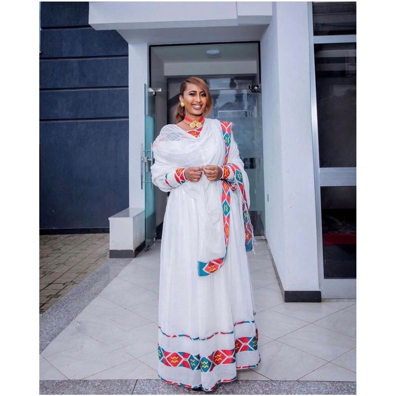 Simple Ethiopian Dress Beautiful Habesha Dress Women's Dress Modern Habesha Kemis Eritrean Dress Women's Style ሀበሻ ቀሚስ ሀበሻ ልብስ