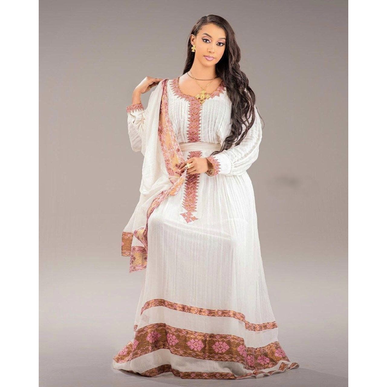 Simple Habesha Dress Ethiopian Dress Beautiful Habesha Dress Womens Dress Habesha Kemis Eritrean Dress ሀበሻ ቀሚስ ሀበሻ ልብስ