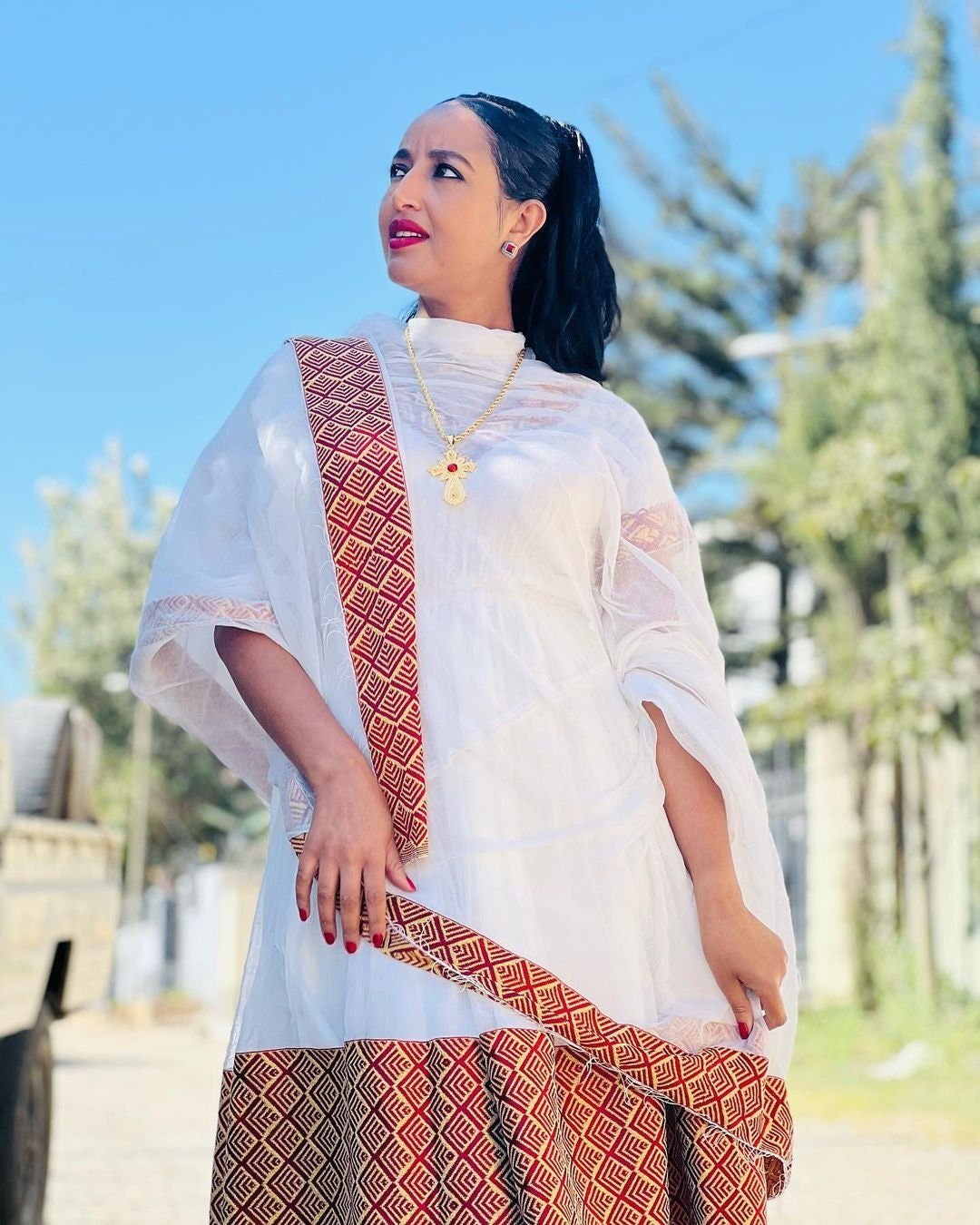 Modern Ethiopian Dress Simple Habesha Dress Women's Dress Habesha Kemis Eritrean Dress Women's Style ሀበሻ ቀሚስ ሀበሻ ልብስ