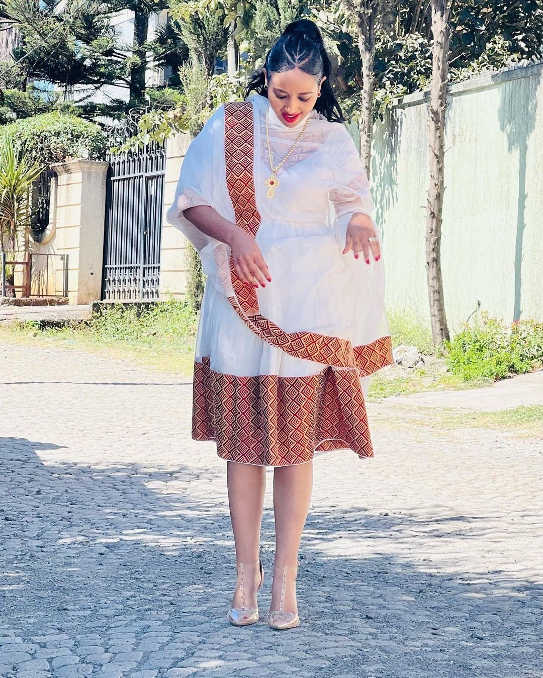 Modern Ethiopian Dress Simple Habesha Dress Women's Dress Habesha Kemis Eritrean Dress Women's Style ሀበሻ ቀሚስ ሀበሻ ልብስ