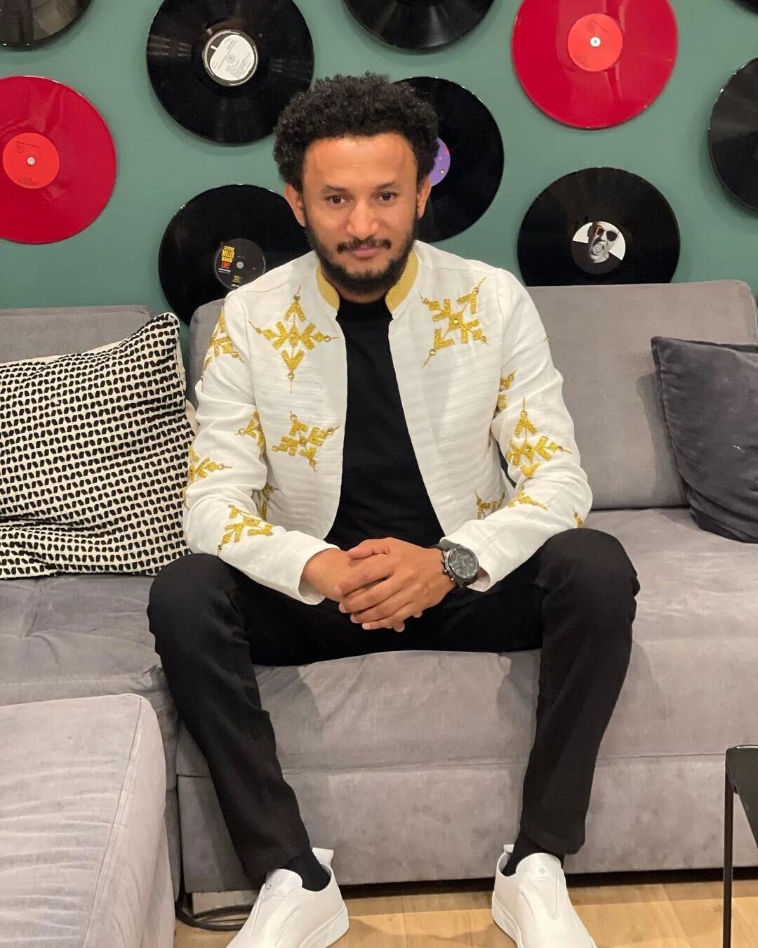 Yellow cross designs habesha shirt for men Ethiopian shirt habesha libs