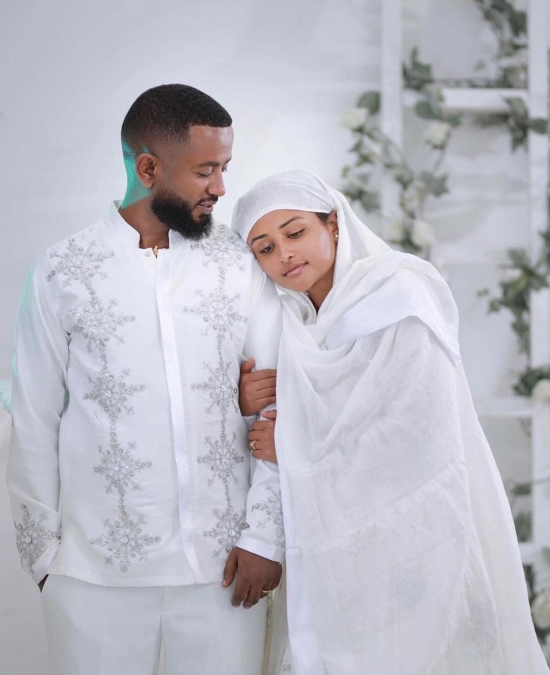 Modern habesha Wedding Outfit Habesha Couple's Outfit Habesha Dress Habesha Kemis ሀበሻ ቀሚስ ሀበሻ ልብስ