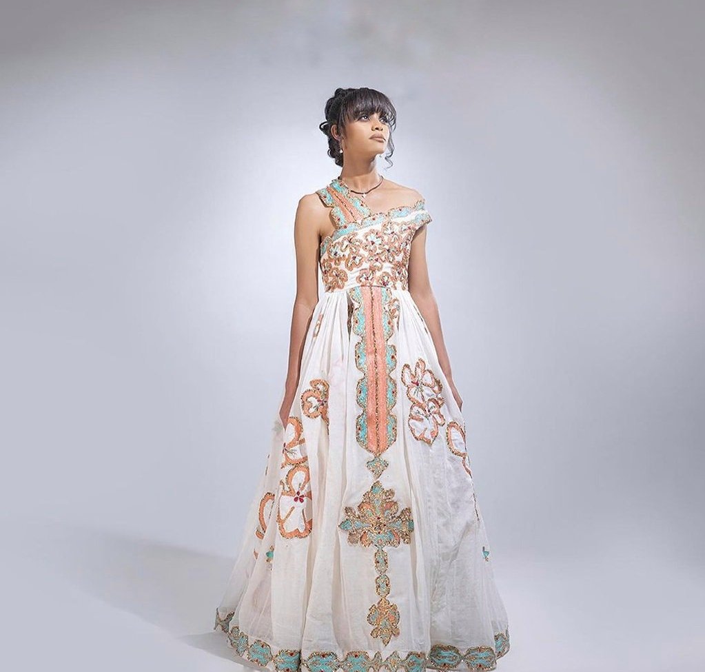 Stylish Shining Design Habesha Dress for Every Occasion Habesha Kemis Ethiopian Dress