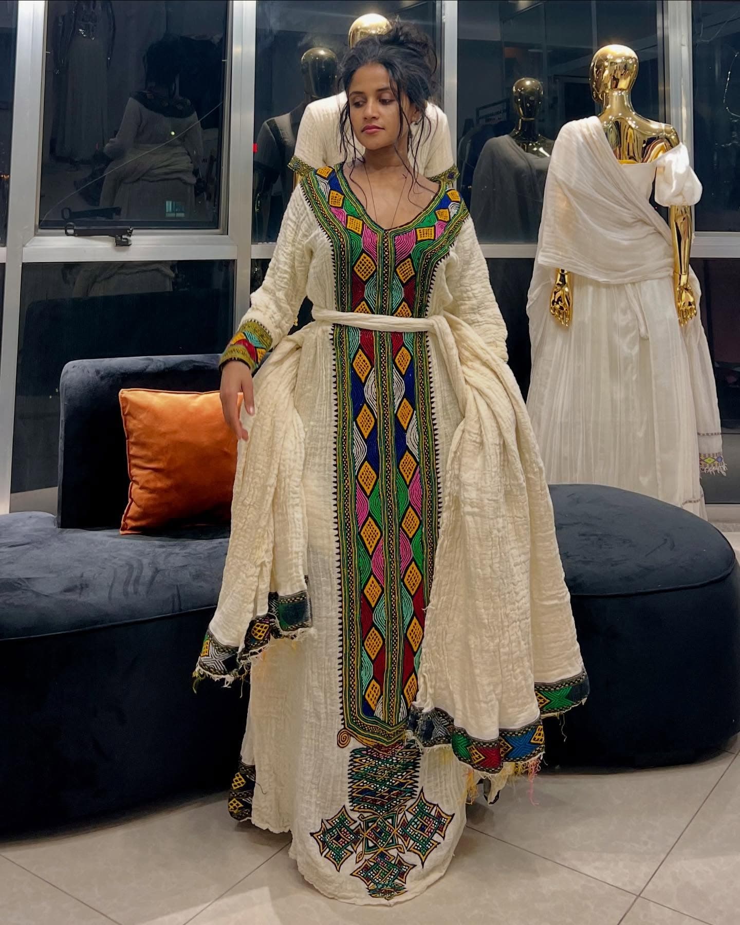 Colorful Habesha Kemis | Handmade Ethiopian Traditional Dress