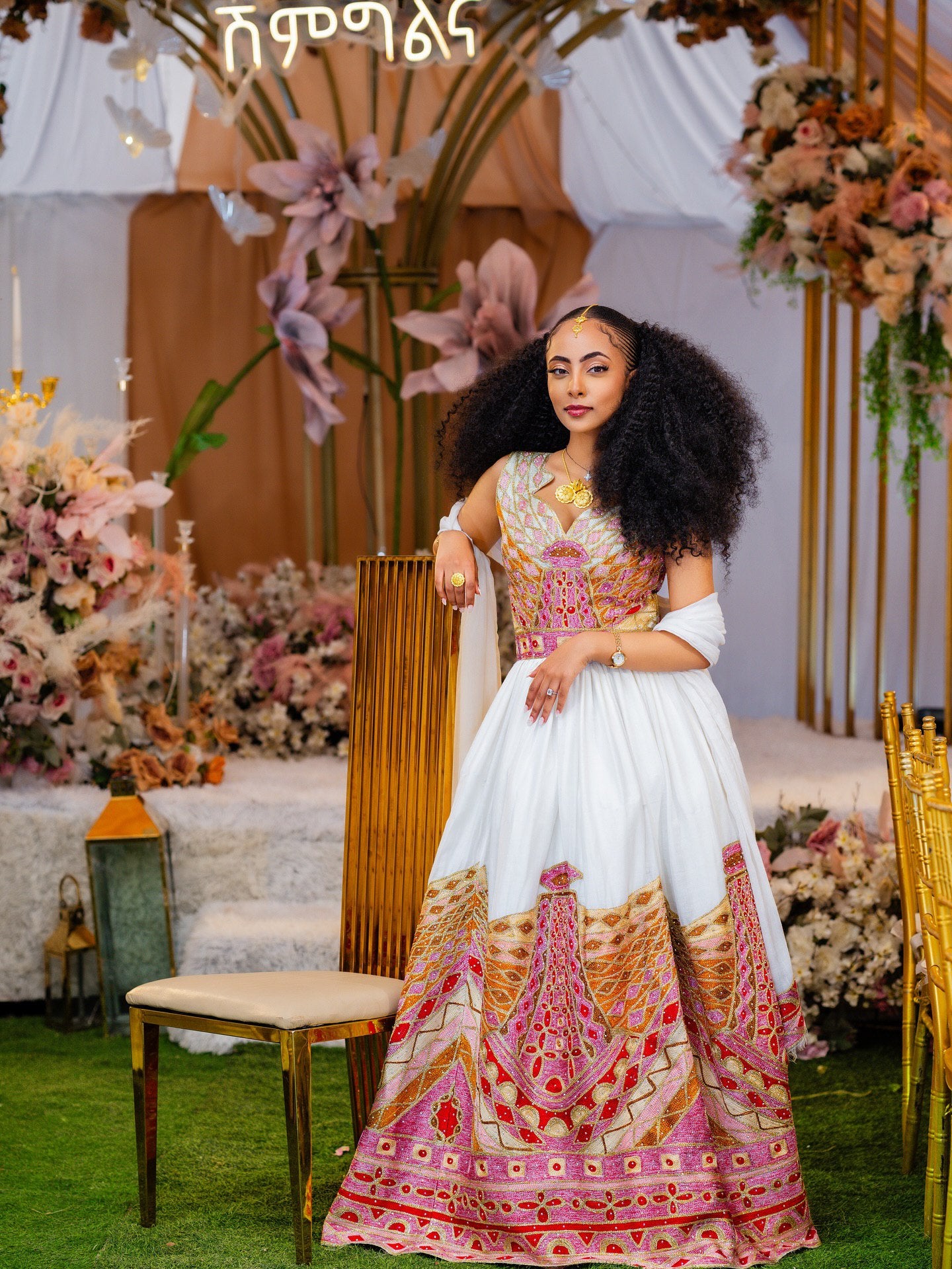 Ethiopian Traditional Wedding Dress Elegant Habesha Kemis Design