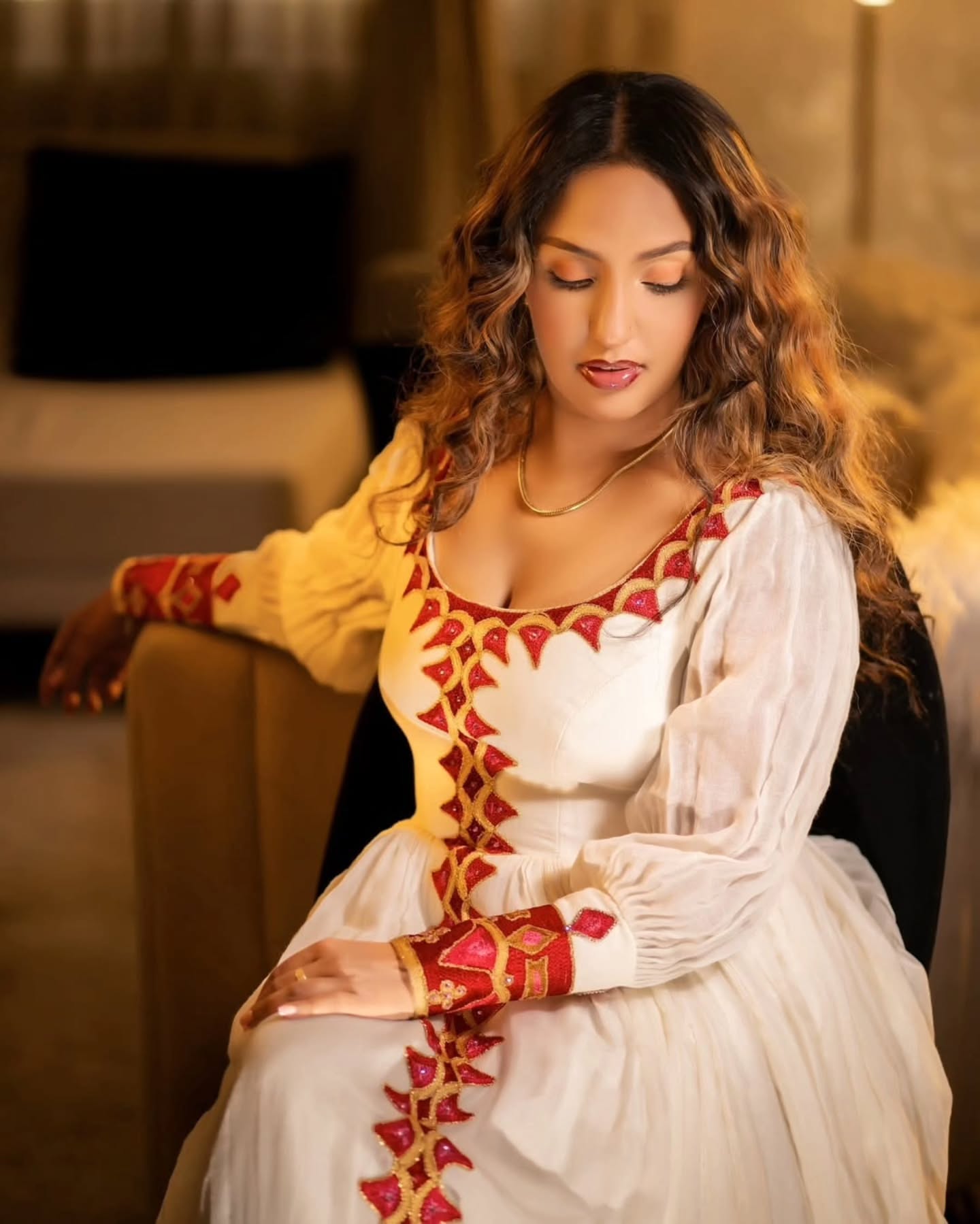 Handcrafted Ethiopian Dress Habesha Kemis For Festive Long Sleeve Habesha Dress 148