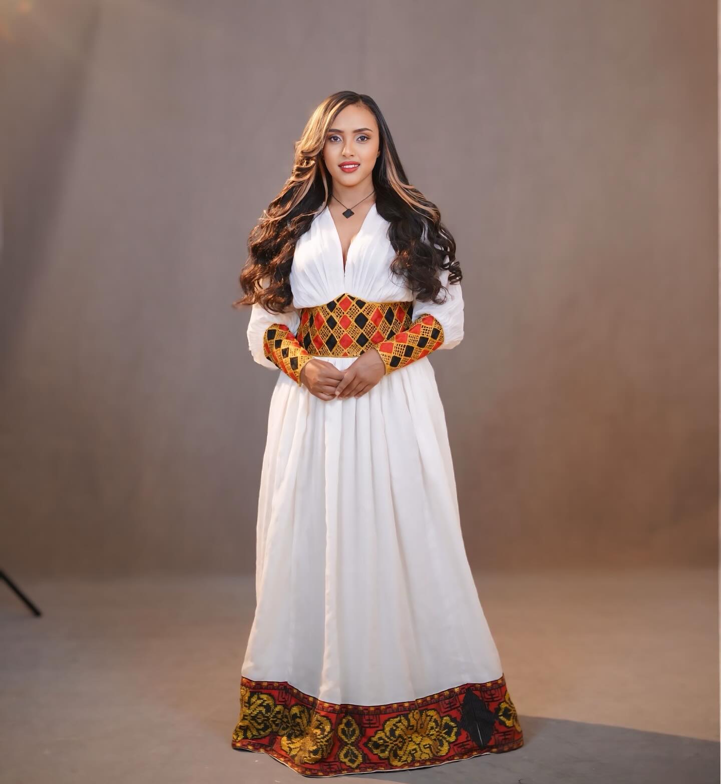Elegant Ethiopian Traditional Clothing Habesha Dress with Intricate Handwoven Embroidery Habesha Kemis For Event 152