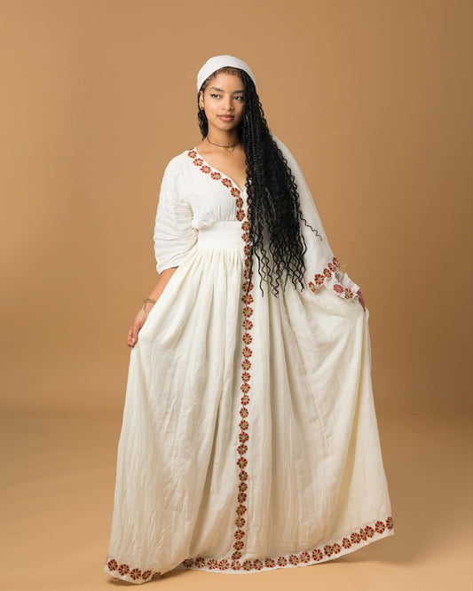 Elegant Habesha Dress Traditional Ethiopian Habesha Kemis for Women