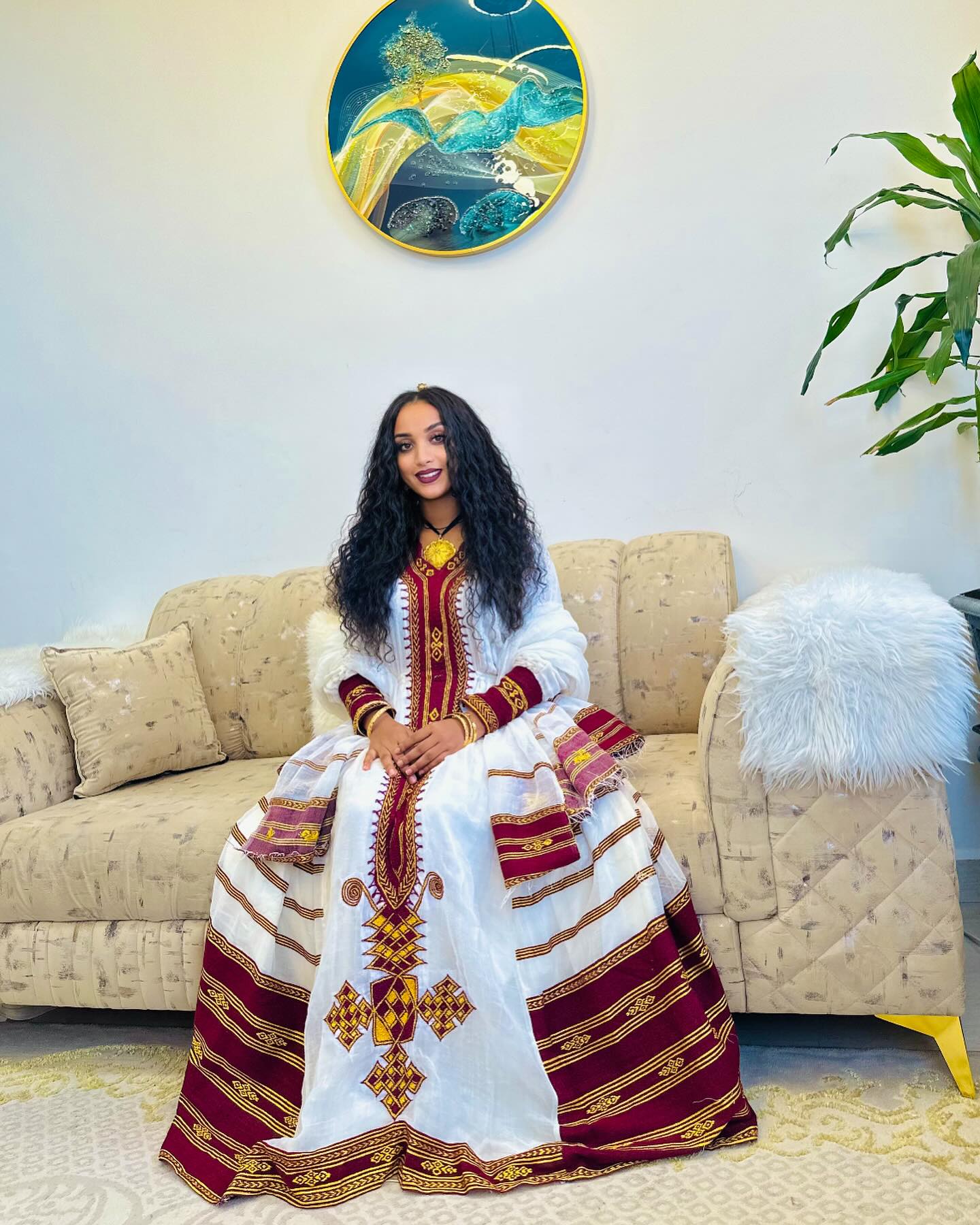 Long Sleeve Habesha Dress Beautifully Crafted Habesha Kemis Ethiopian Traditional Dress 336