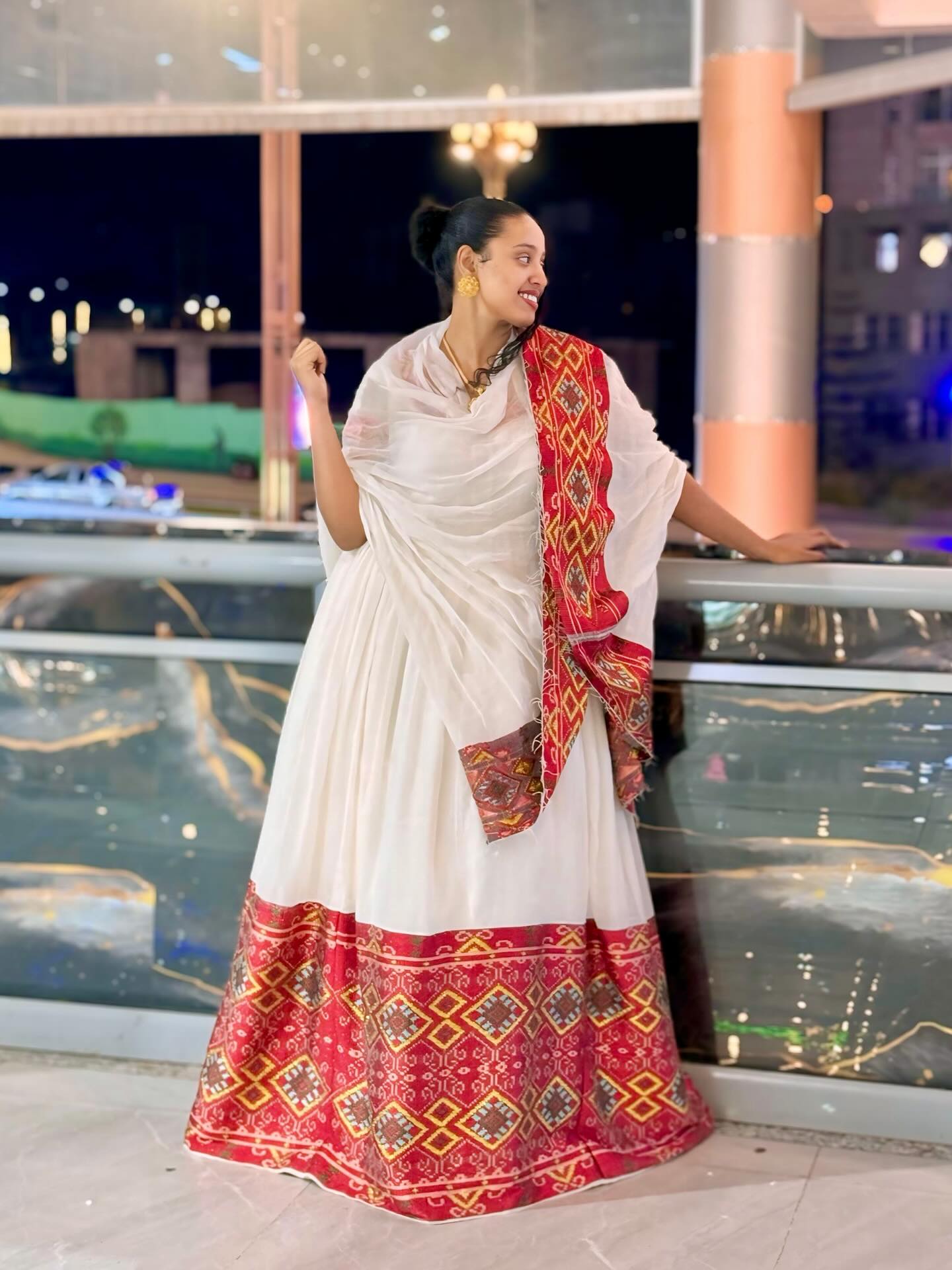 timeless cultural elegance Habesha kemis Colorful habesha dress Ethiopian Dress 362