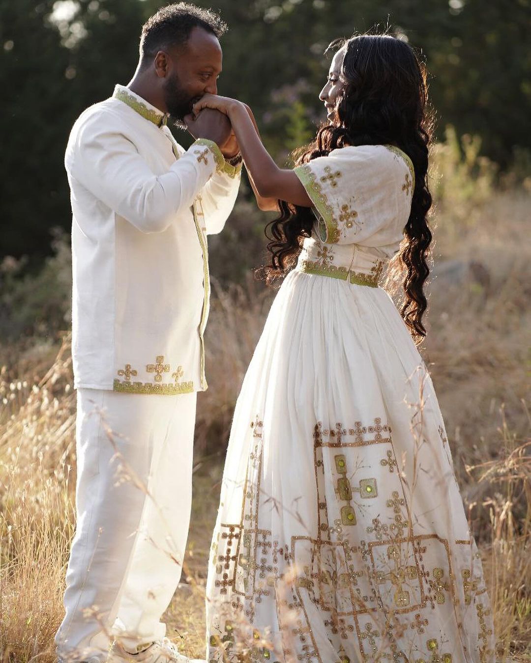 Eternal Elegance: Habesha Couples Wedding Ensemble