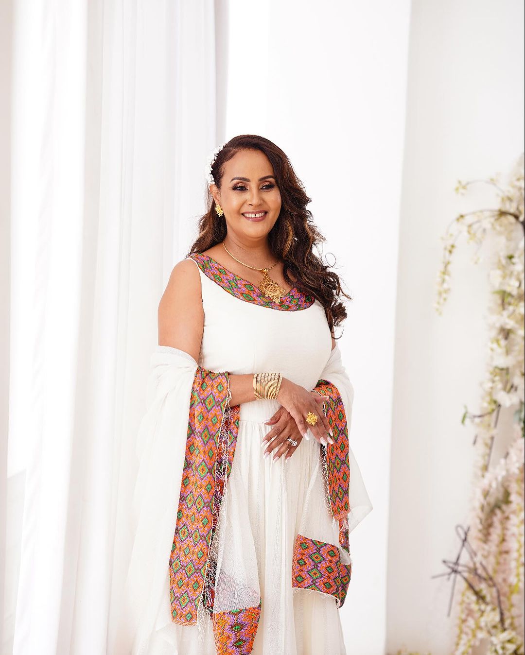 Radiant Pink Habesha Dress Modern Habesha Kemis Ethiopian Dress Style