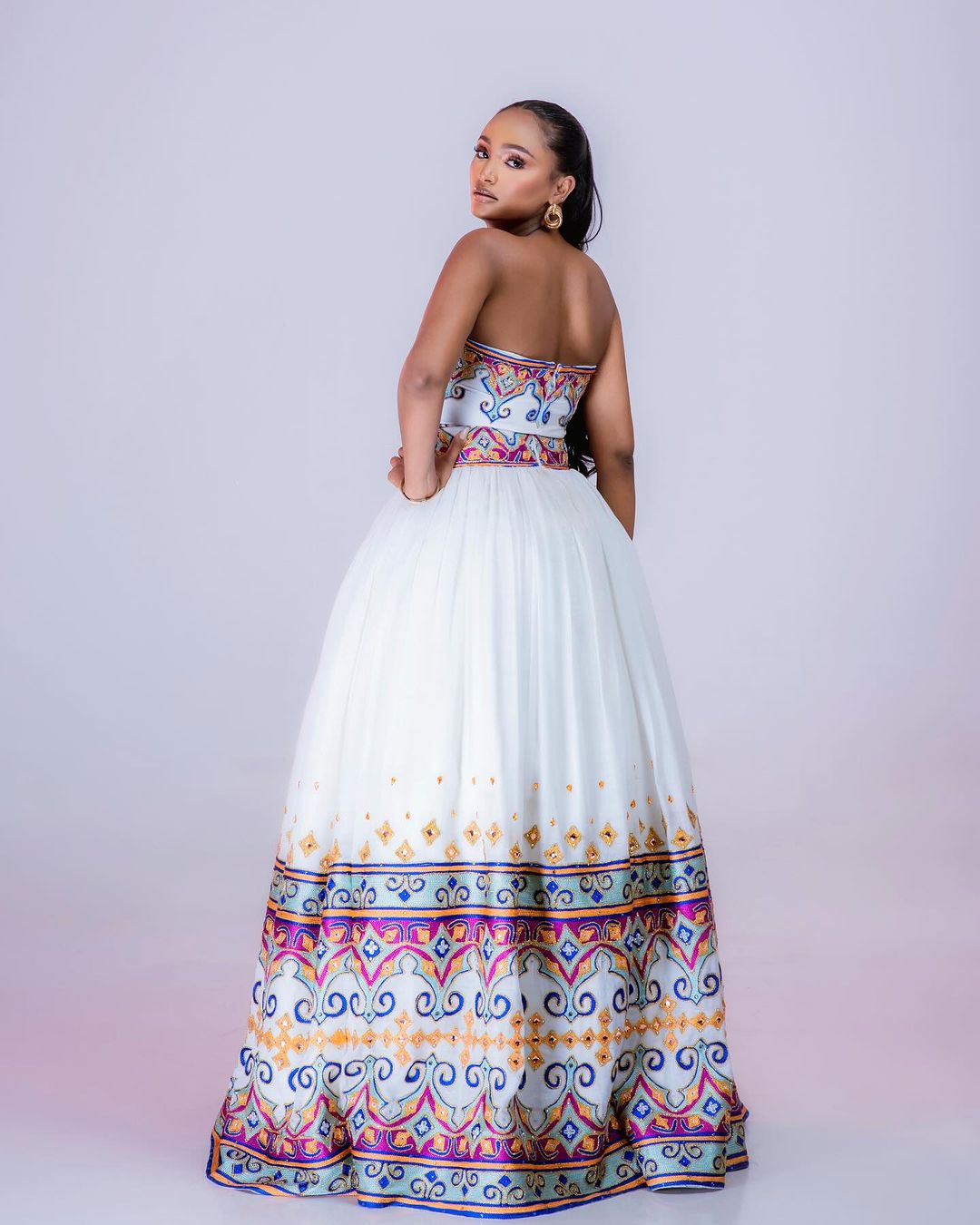 Elegant Beaded Wedding Habesha Dress Habesha Kemis Modern Ethiopian Dress Style