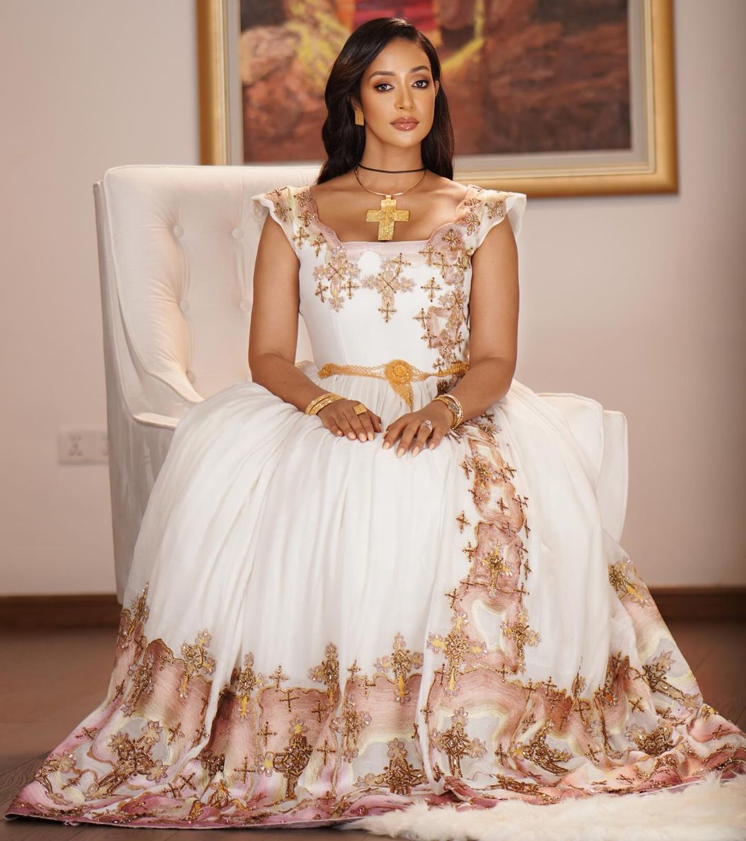 Light Hues Habesha Wedding Dress