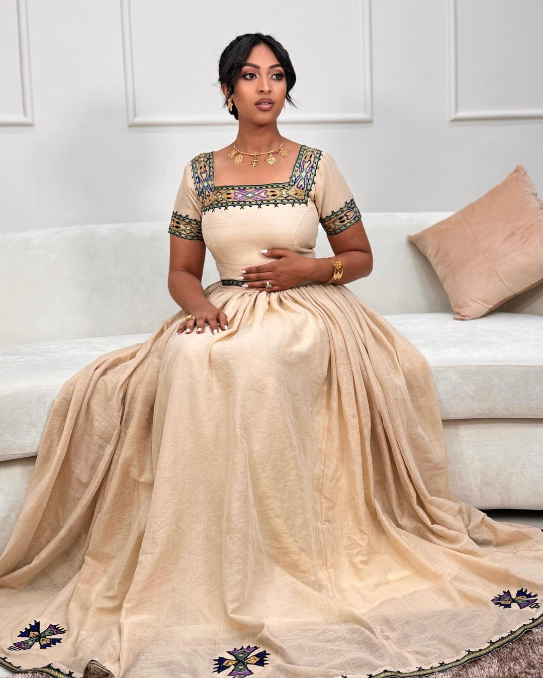 design modern habesha dress Golden Design Habesha Dress ArifTibeb