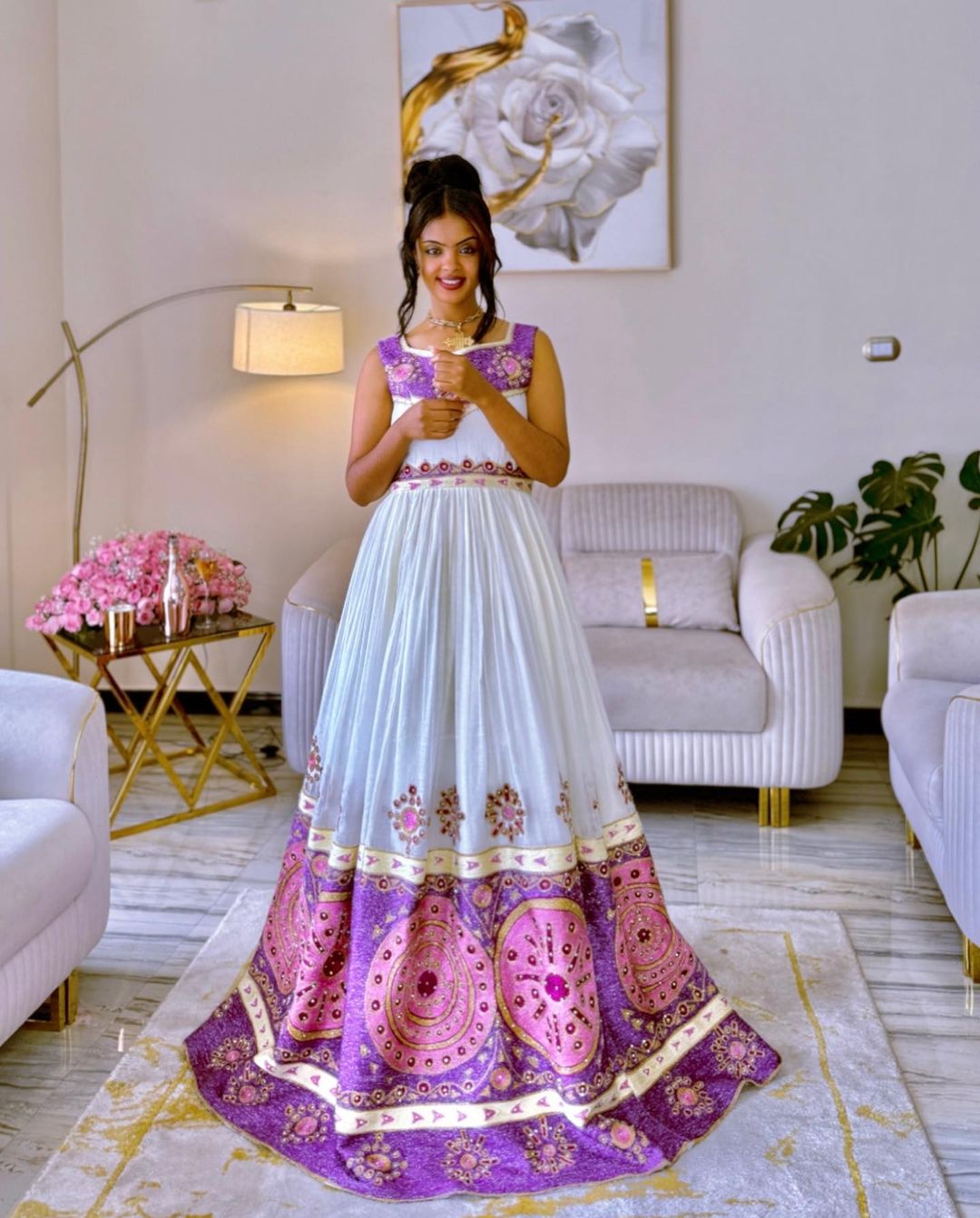 Purple Design Habesha Dress Xs Purple Design Habesha Dress Xs