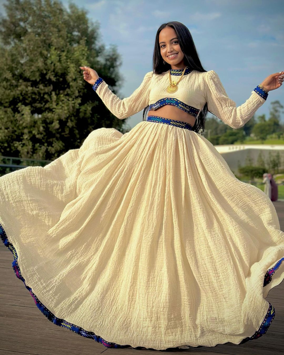 Blue habesha dress