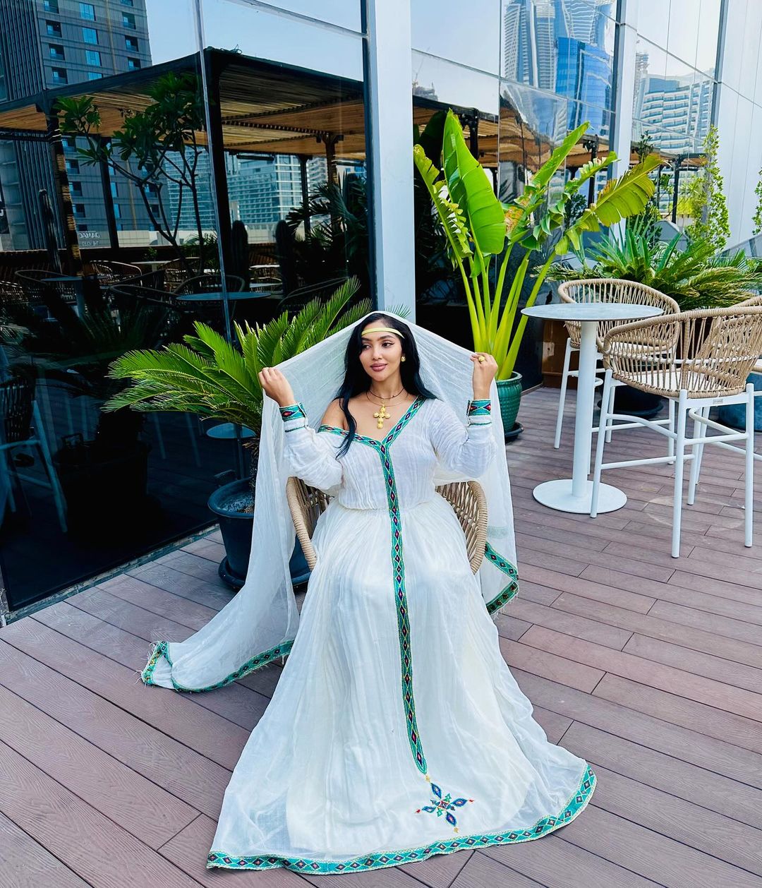 Elegant Light Blue Habesha Dress Beautiful Habesha Kemis