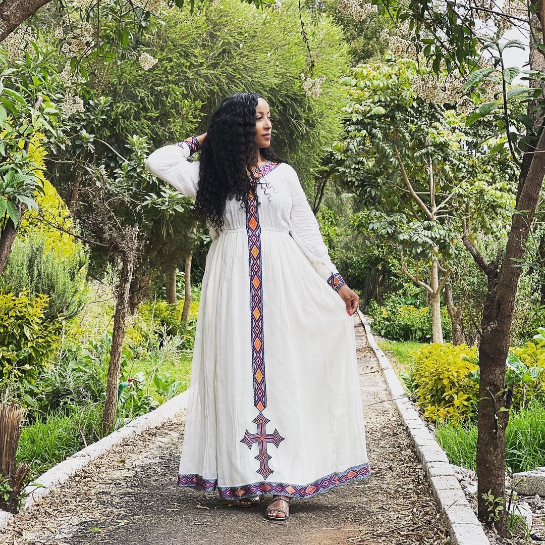 Modern Simplicity Cultural Habesha Dress Elegant Habesha Kemis