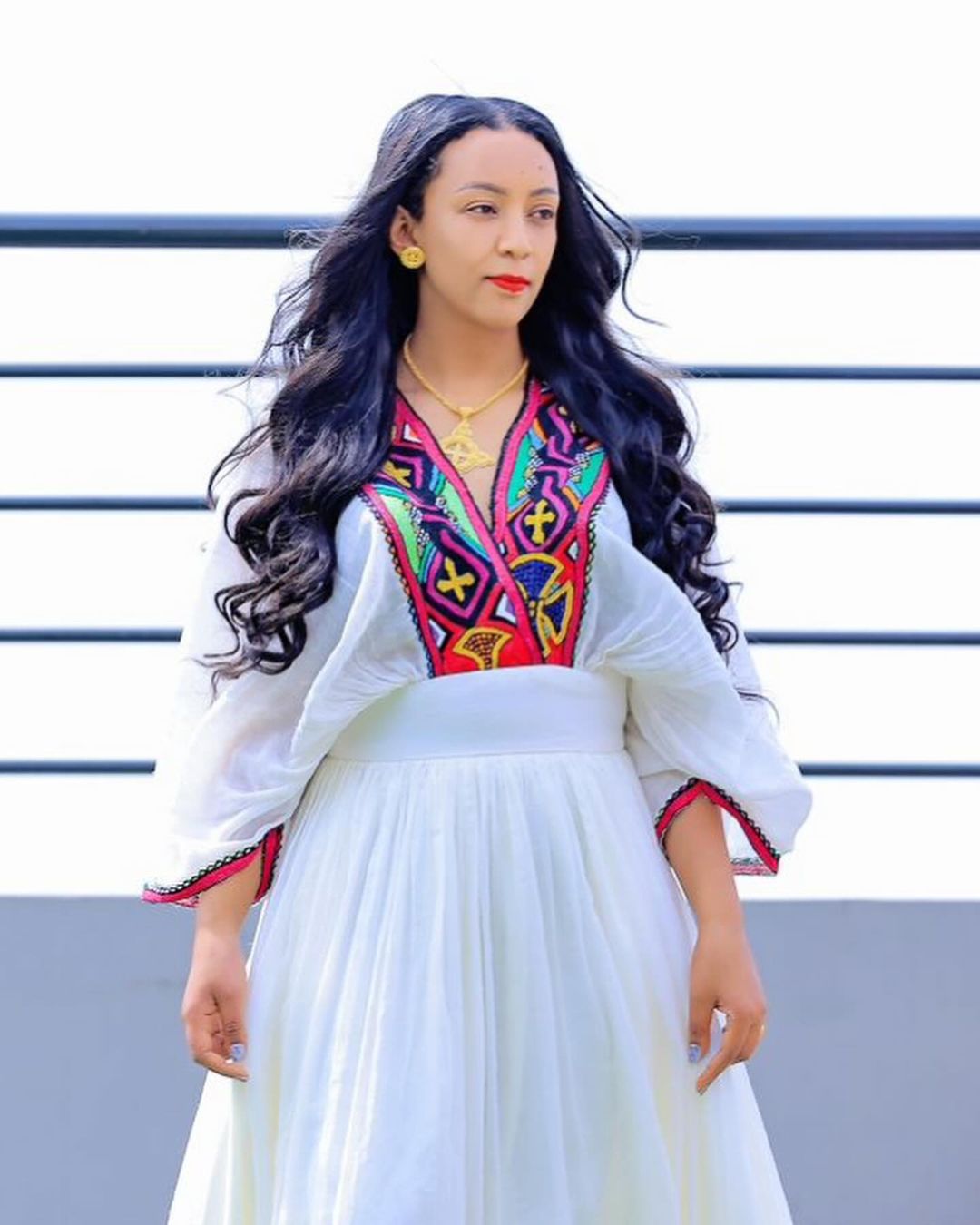 Vibrant Elegant Colorful Habesha Dress Stunning Habesha Kemis