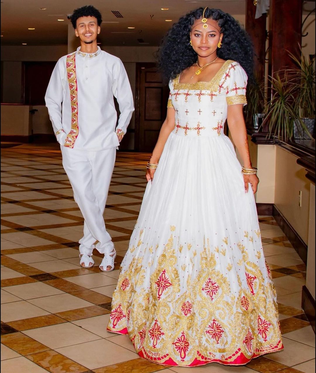 Gorgeous Habesha Couples Outfit Vibrant Ethiopian Traditional Couples TheEthiopianStore