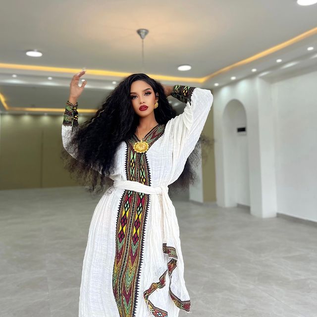 Beautiful Ethiopian Traditional Dress Simple Cultural Dress Habesha Dress Design