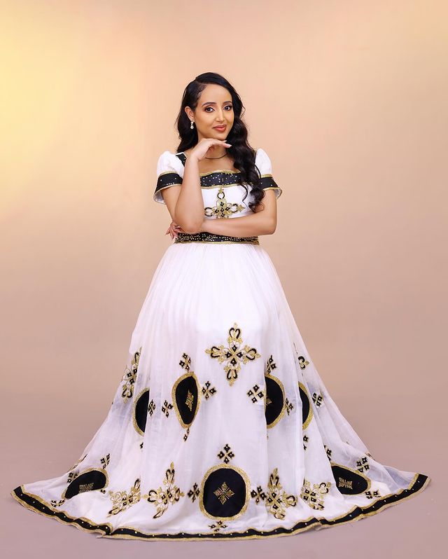 Simple Black Habesha Dress