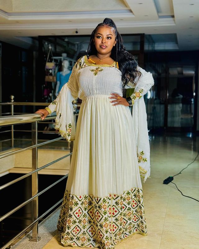Unique Pattern Stunning Habesha Kemis