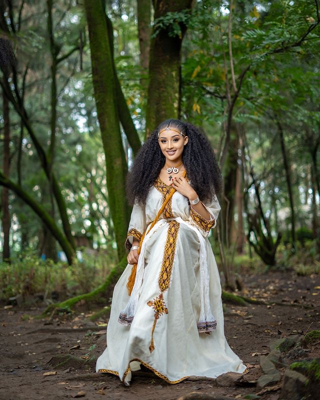 Gorgeous Habesha Dress Light Color Habesha Kemis Ethiopian Dress
