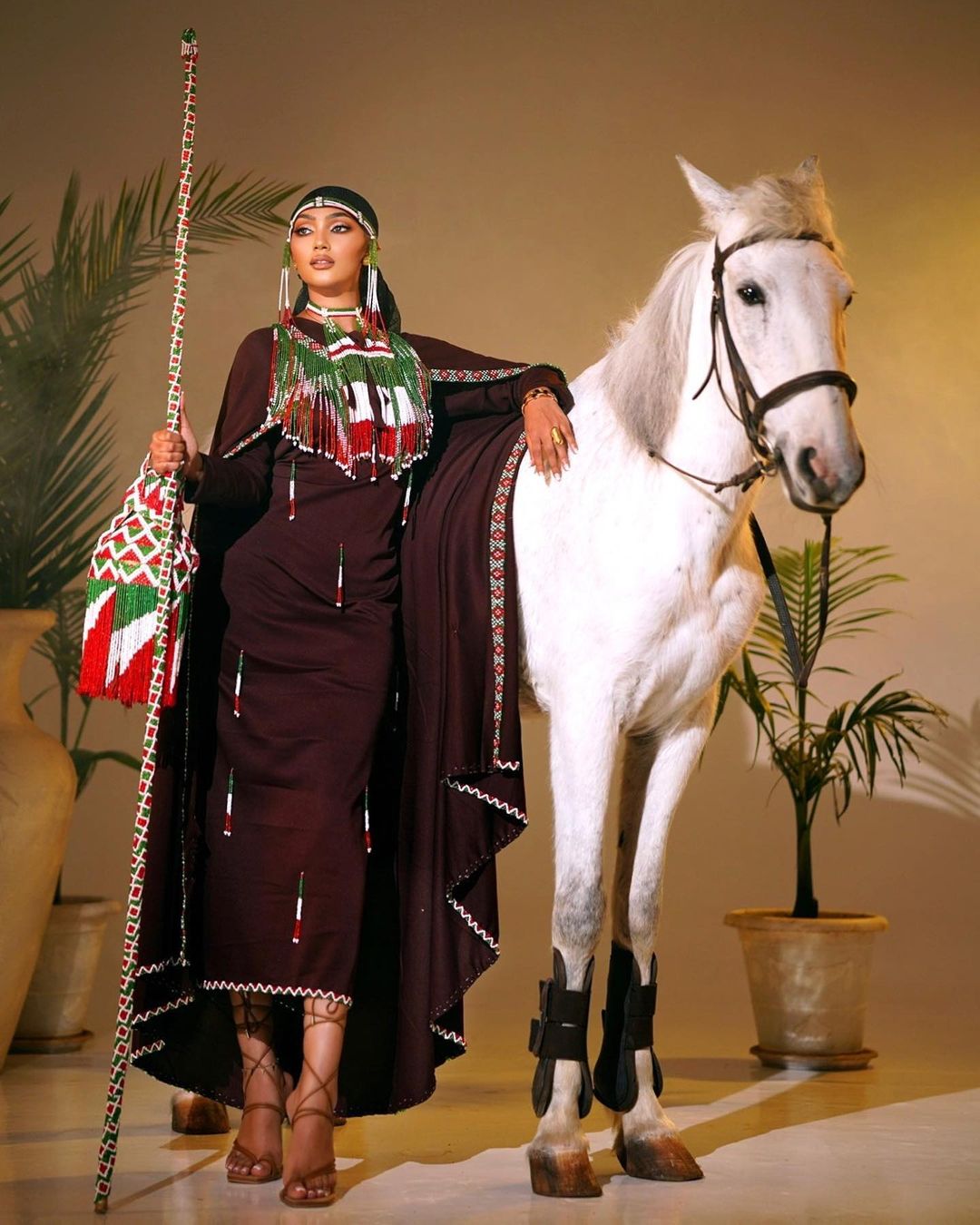 Elegant Brown Oromo Dress Beautiful Oromo Traditional Dress with Cultural Charm Cultural Oromo Dress
