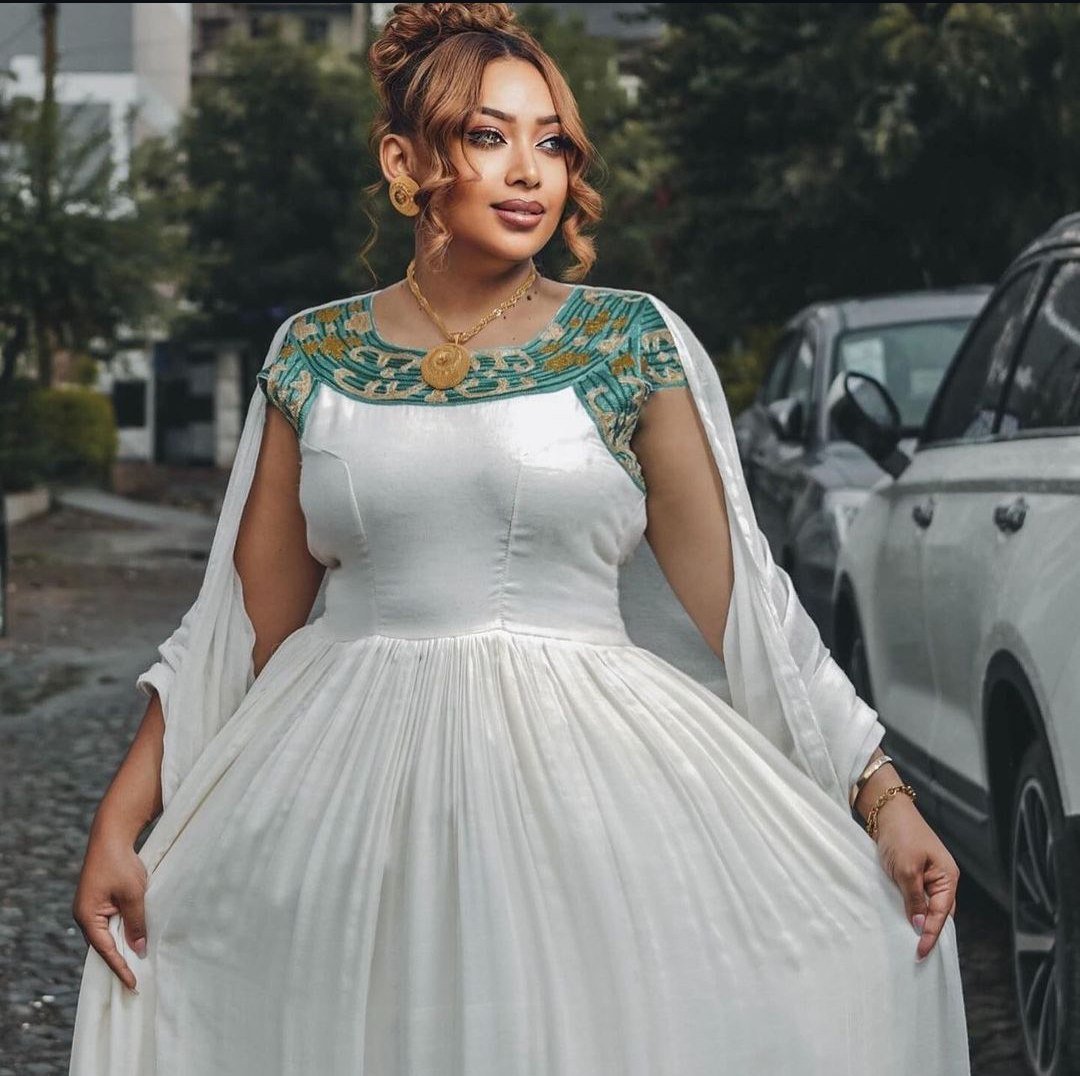 Edgy Green Habesha Dress