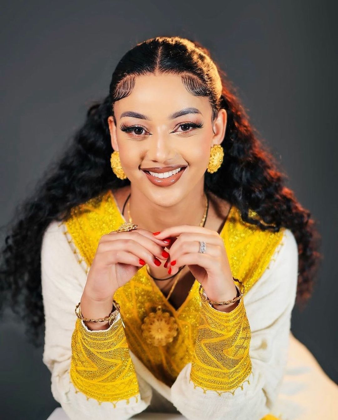Elegant Yellow Habesha Dress Stunning Ethiopian Traditional Dress Modern Habesha Kemis