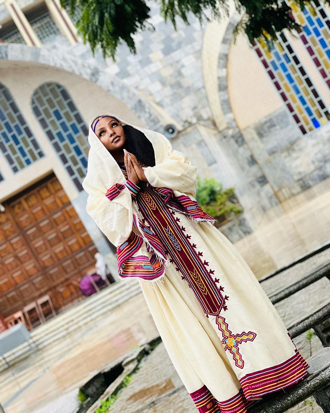 Glamourous Red Habesha Kemis