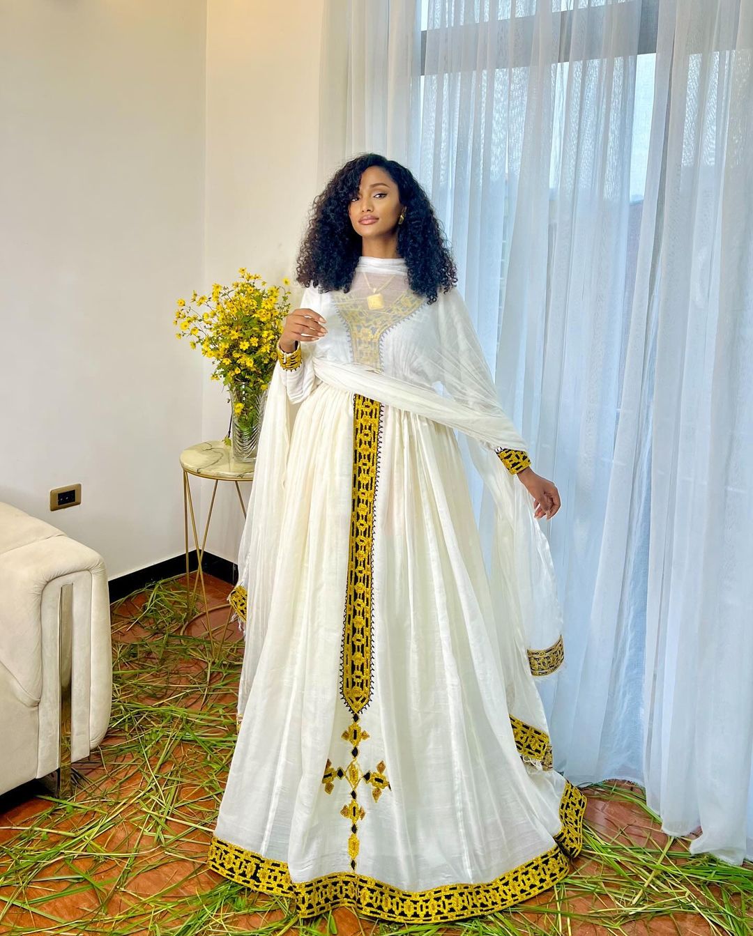 Gorgeous Yellow Habesha Dress