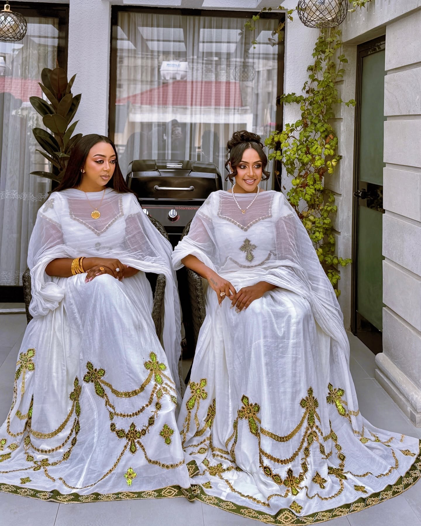 Sparkling Golden Modern Habesha Dress