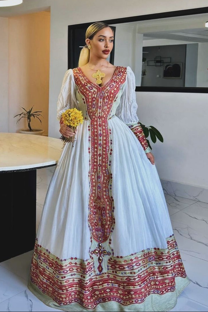 Magnificent Red Habesha Dress