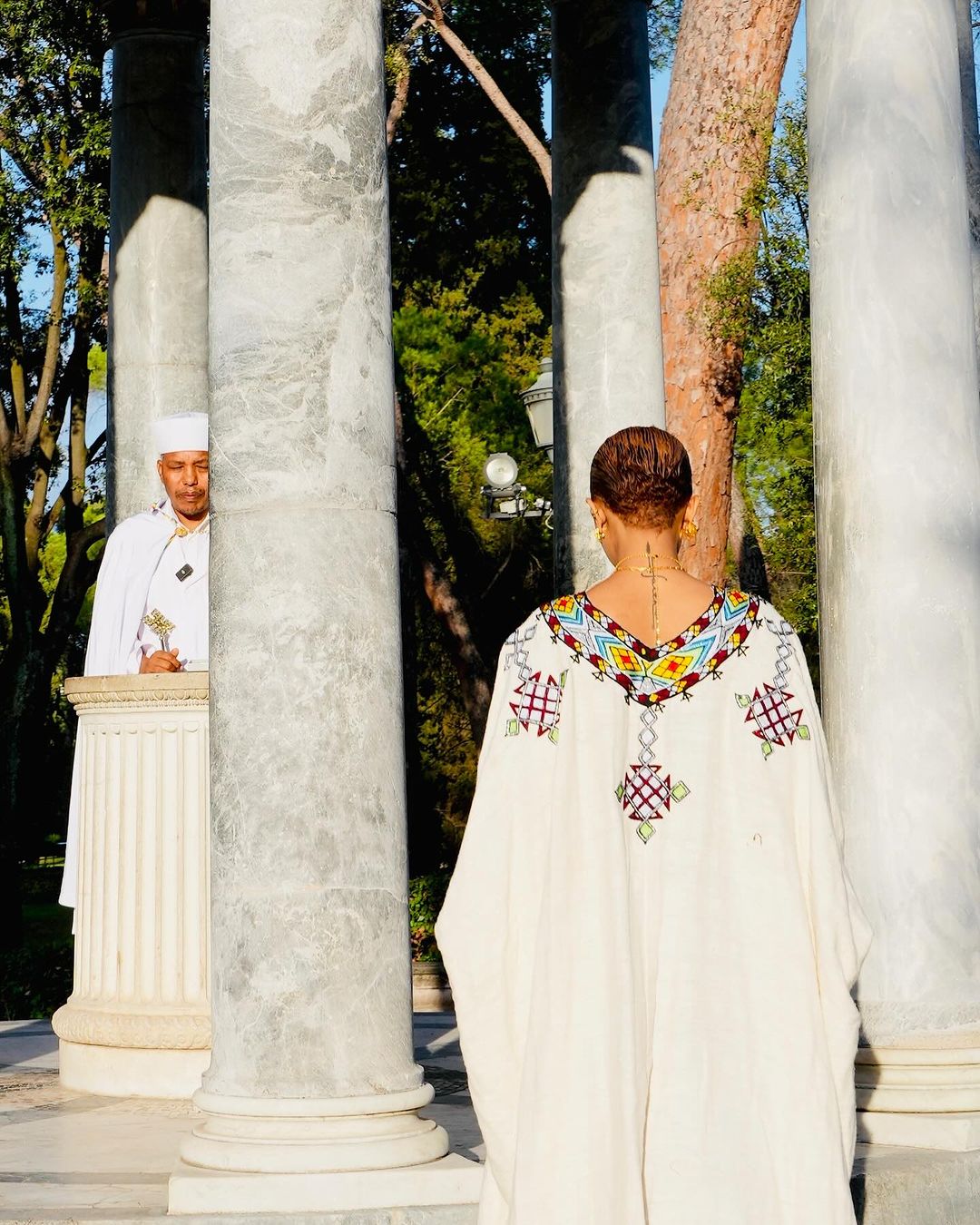 Relaxed Look with Habesha Dress: Multicolored Cross Stitched Traditional Ethiopian Dress for Everyday Look Habesha Kemis