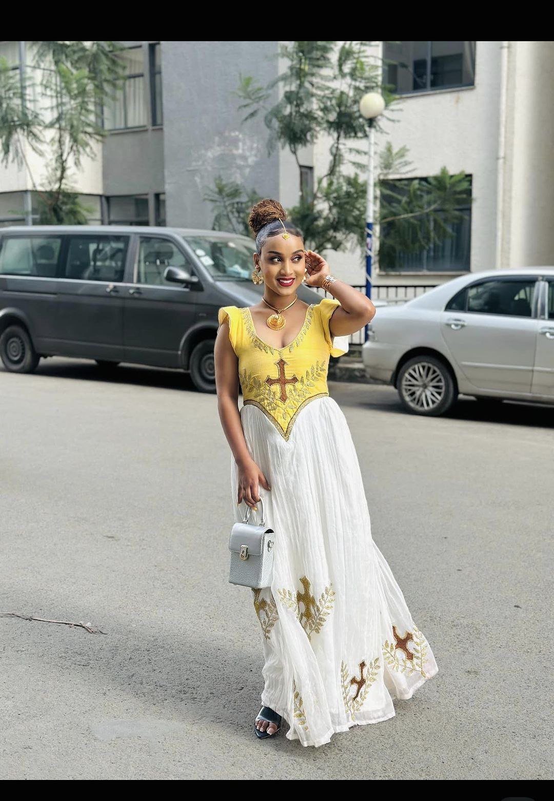 Vivid Yellow Habesha Dress
