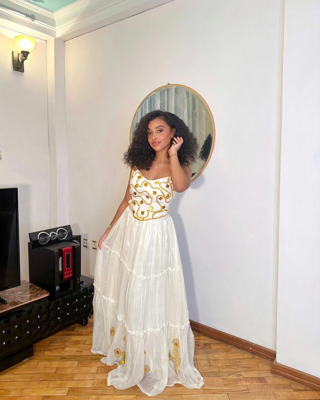 Stylish Beaded Habesha Dress