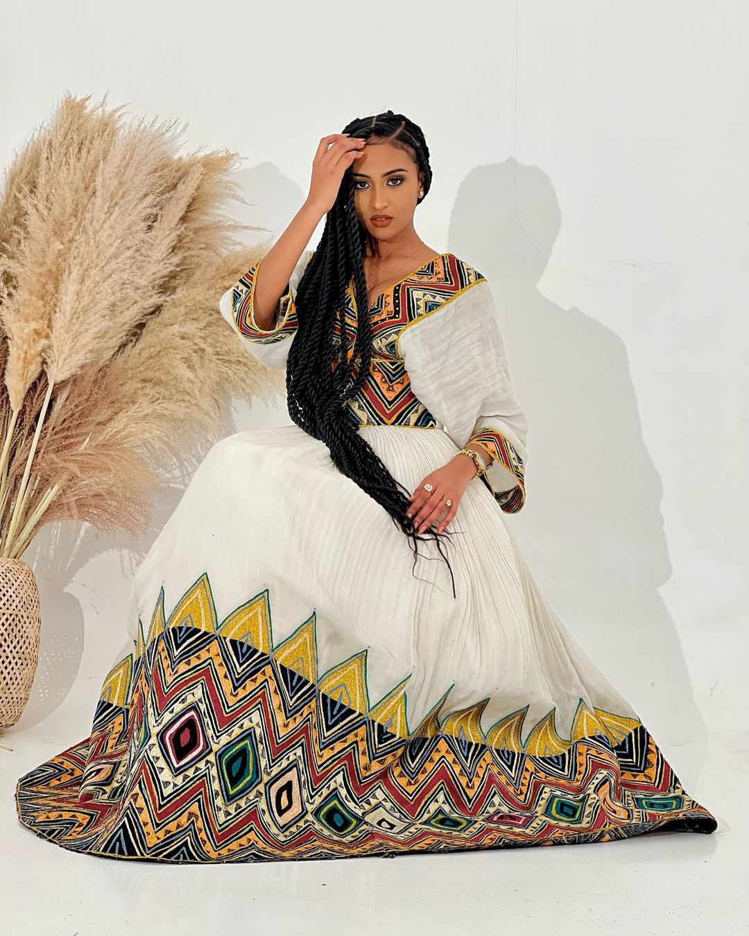 Captivating Colorful Ethiopian Traditional Dress: with Modern Designs Eritrean Clothing for Special Cultural Events Habesha Kemis