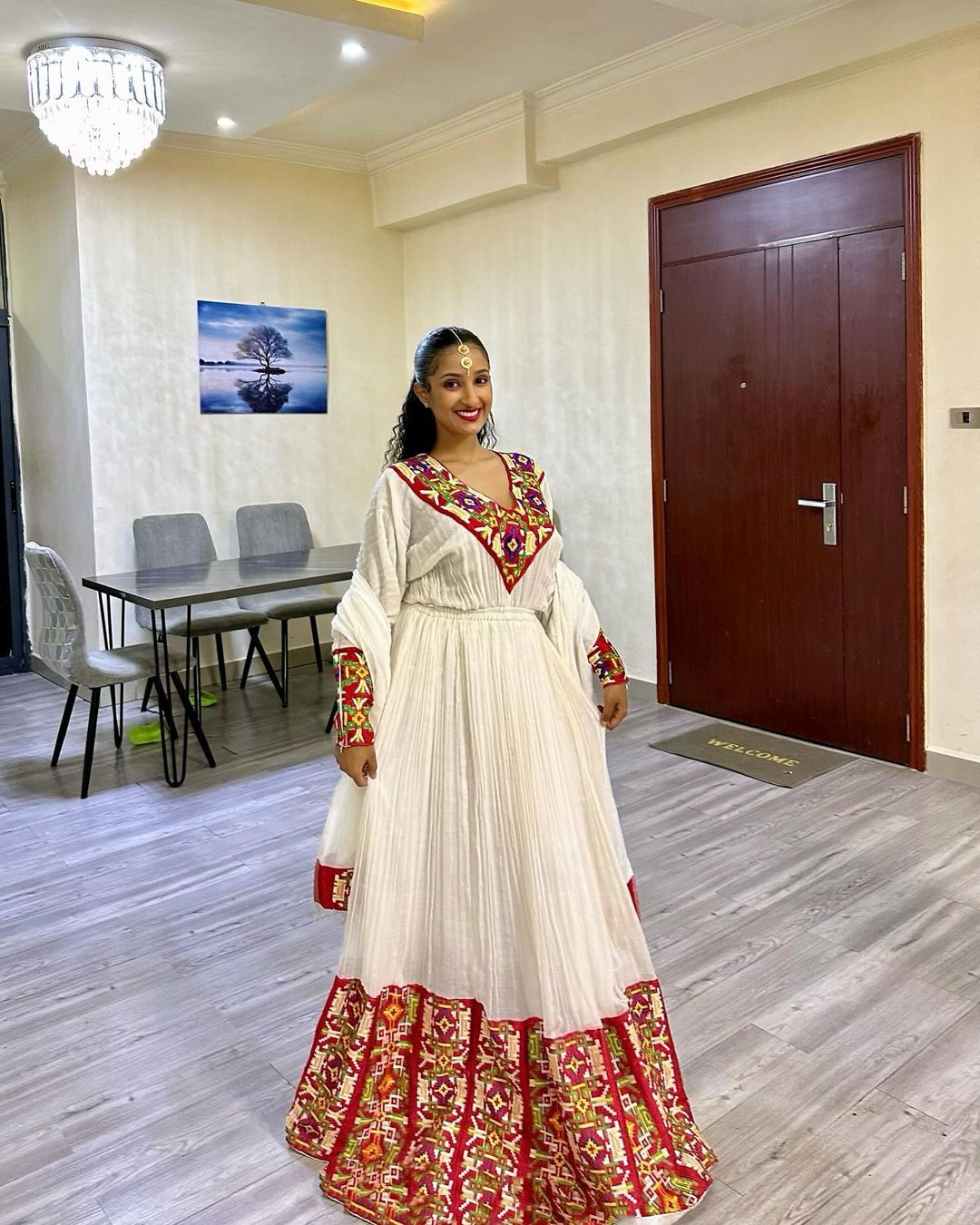 Mesmerizing Red Habesha Dress