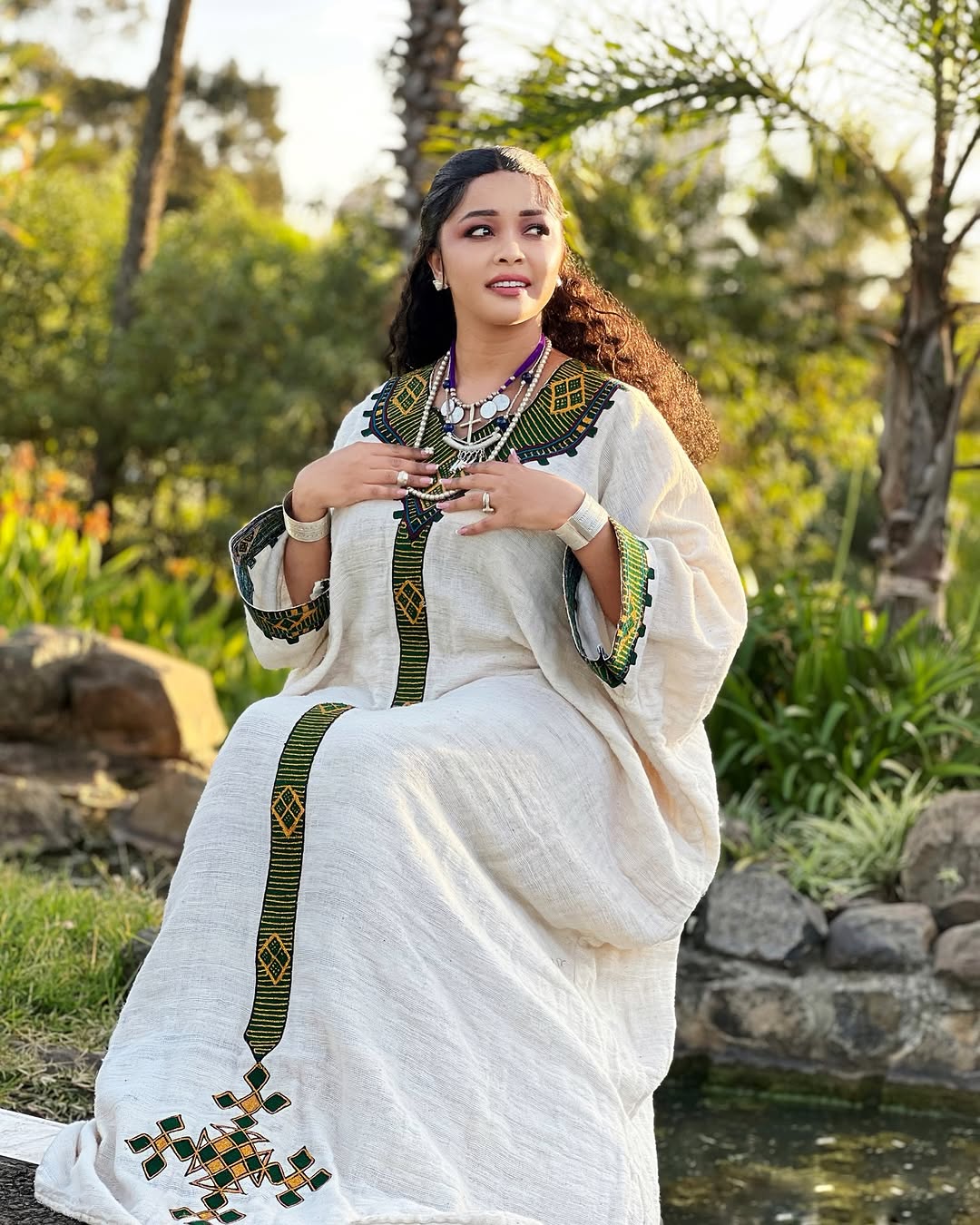 Delightful Multicolored Ethiopian Traditional Dress