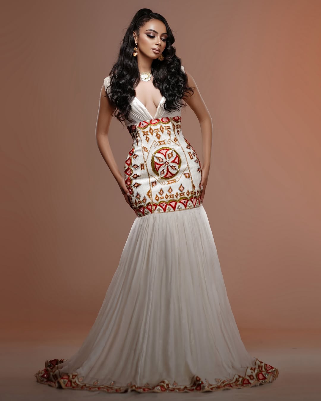 Enchanting Red Mermaid Habesha Dress: Sophisticated Design Traditional Ethiopian Dress Pretty Habesha KemiS L Enchanting Red Mermaid Habesha Dress: Sophisticated Design Traditional Ethiopian Dress Pretty Habesha KemiS L