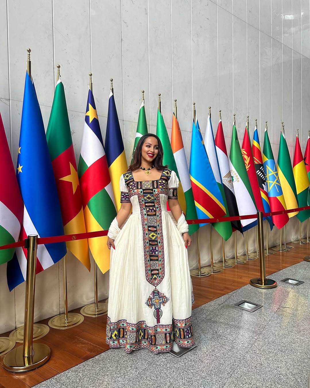 Regal Dark Traditional Ethiopian Dress