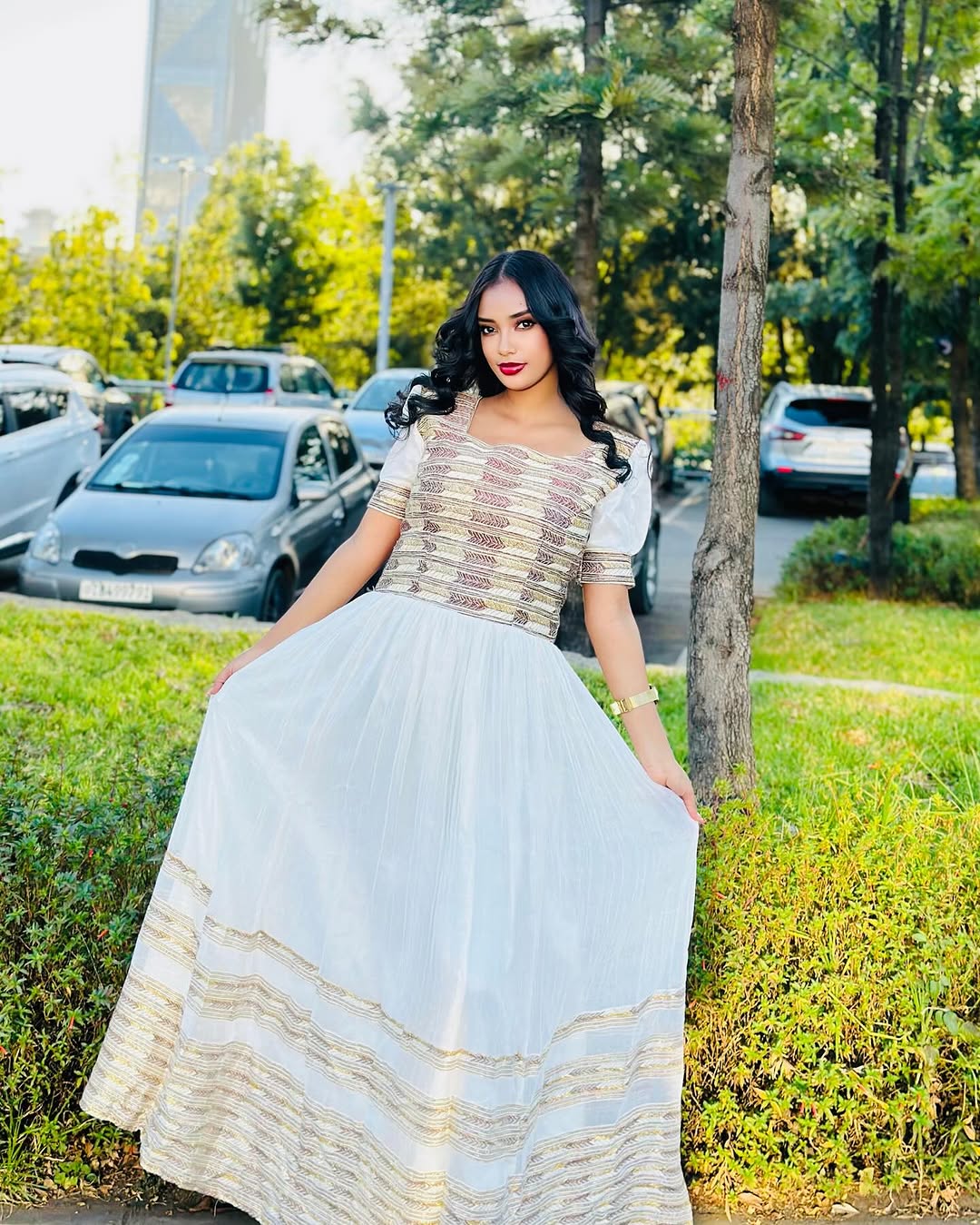Alluding Colorful Traditional Ethiopian Dress: Handcrafted Cultural Embellishment Habesha Dress for Big Events Eritrean Dress
