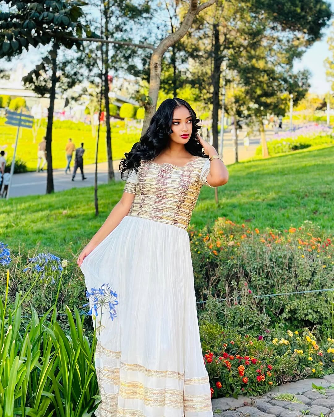 Alluding Colorful Traditional Ethiopian Dress: Handcrafted Cultural Embellishment Habesha Dress for Big Events Eritrean Dress